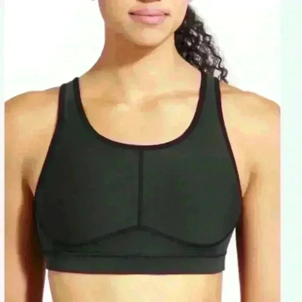 Athleta Sculptek Stealth Black Sports Bra Yoga Gym Athletic Stretch Size S - Picture 9 of 10